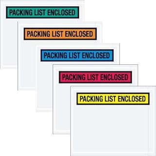Tape Logic PL434 10 x 12 in. 2 Mil Poly Orange Packing List Enclosed Envelopes