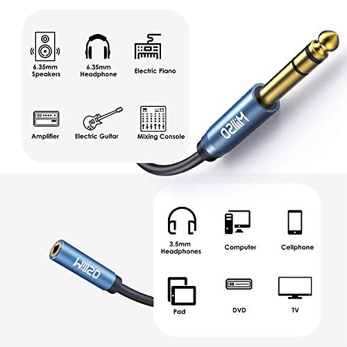 Millso Bundle Trs 1/4 To 3.5Mm Headphone Adapter 6.35Mm 1/4 Male To Dual 3.5Mm 1/8 Female Headphone Adapter #TOP6