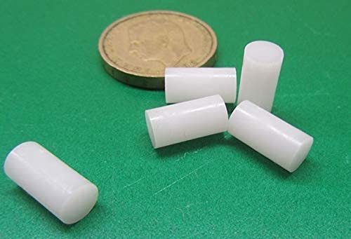 Delrin Acetal POM Dowel Pin 1/4" Diameter x 1/2" Length 150 Pcs