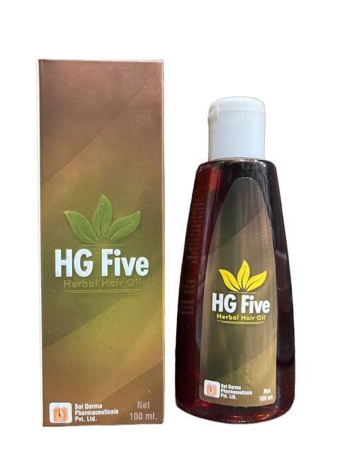 Image of HGFive Herbal Hair Oil for Healthy and Strong Hair, 100ml- (Pack of 1)