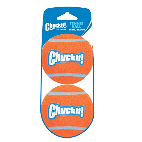 Chuckit! Tennis Ball, Orange, Large, Shrink Sleeve 2-Pack