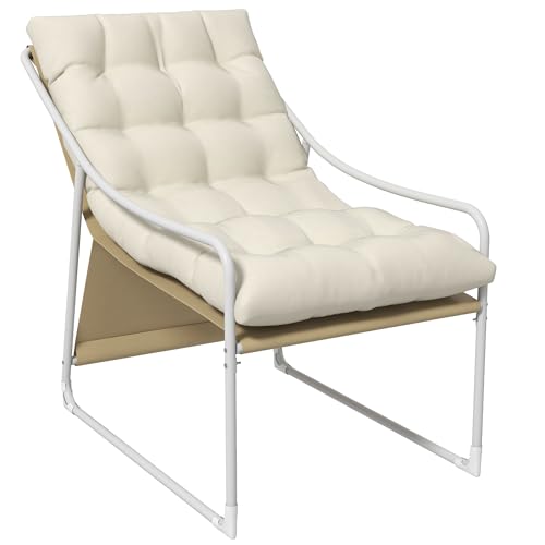 Outsunny: Silla de jardín con cojín marco
