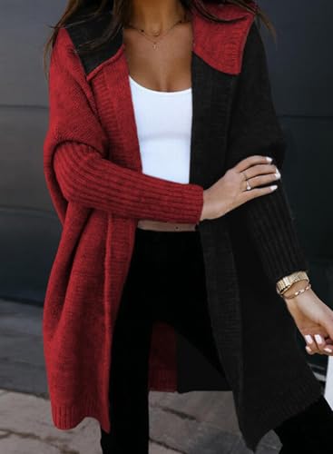 Image of Astylish Women 2026 Fall Clothes Outfits Hooded Knit Cardigan Sweaters