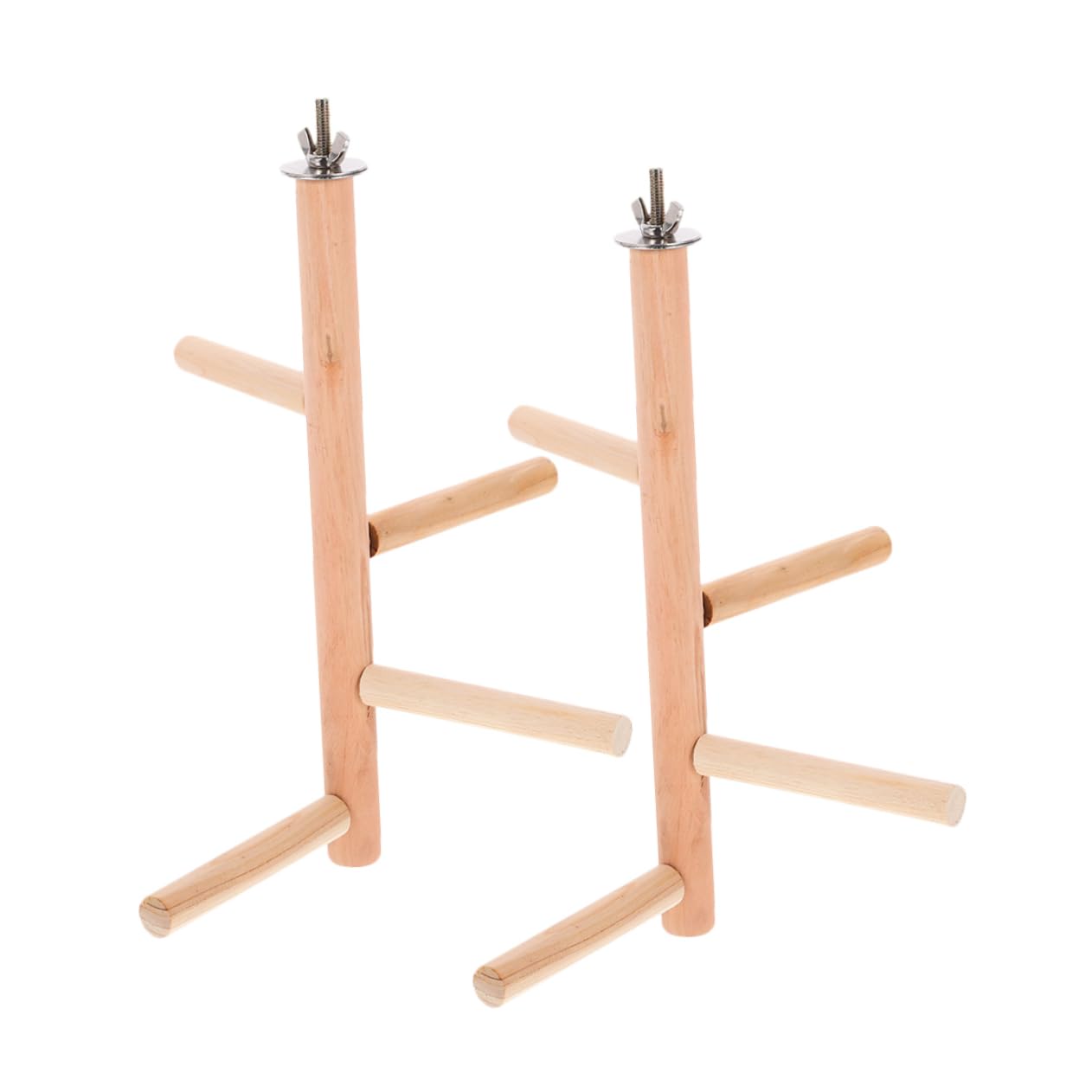 HANABASS 10piezas Soporte De Percha para Pájaros De Madera Natural Juguete para Aves Plataforma para Jaula para Periquitos y Loros Fomenta El Ejercicio Diversión
