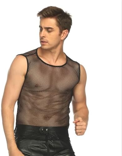Débardeur Musculaire Homme En Maille Résille Transparente - T-shirt Respirant - Neuf Avec étiquettes