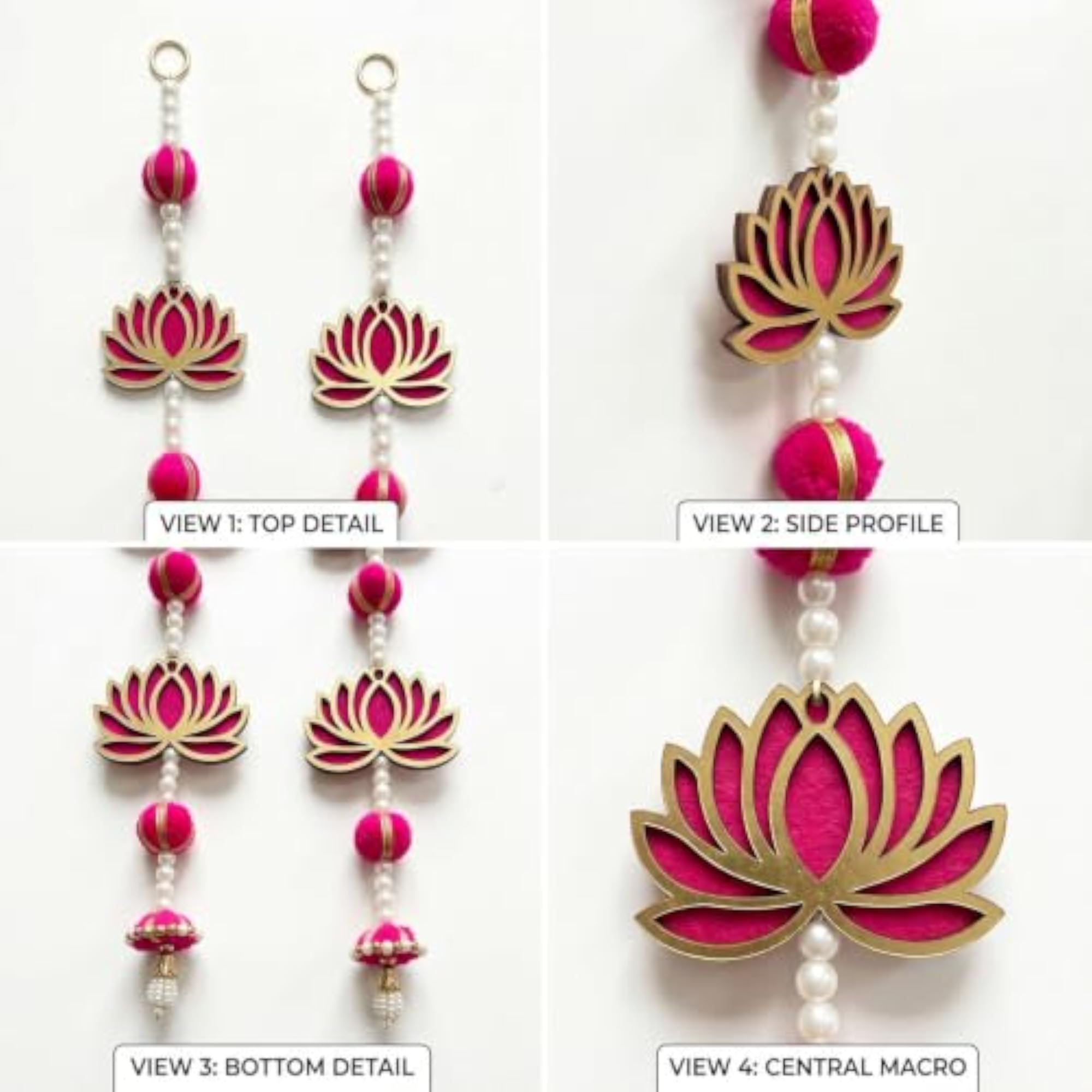 Handmade Lotus Beaded Door Hanging