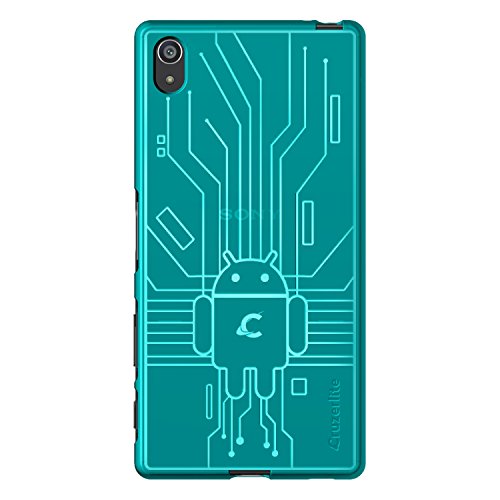 Sony Xperia Z5 Premium Case, Cruzerlite Bugdroid Circuit Case Compatible for Sony Xperia Z5 Premium - Teal