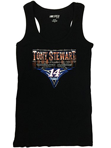 NASCAR Womens Black #14 Tony Stewart Genuine Speed Racing Tank Top T-Shirt LG