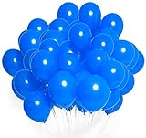Amerimall Royal Blue Balloons 12 Inch, 50-Pack, Premium Quality Latex Balloons for Weddings, Anniversary, Archs, Birthday Decorations, Bridals, Baby Shower or Party Decorations and Events for Indoor and Outdoor, Royal Blue