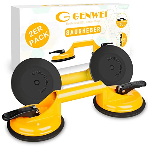 Glas-Saugnäpfe Set – 2 Stück, 100 Kg Tragkraft, Ideal Zum Anheben Von Glas & Fliesen