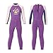Joysummer Bambini 2.5mm Muta Intera - Ragazze Neoprene Costumi Interi da Bagno Termici Cerniera Posteriore Protezione UV Stretch Manica Lunga Costumi da Bagno per Sport Acquatici, M