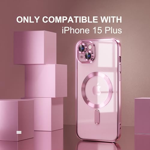 Image of Misea Magnetic for iPhone 15 Plus Case Compatible with MagSafe Pink