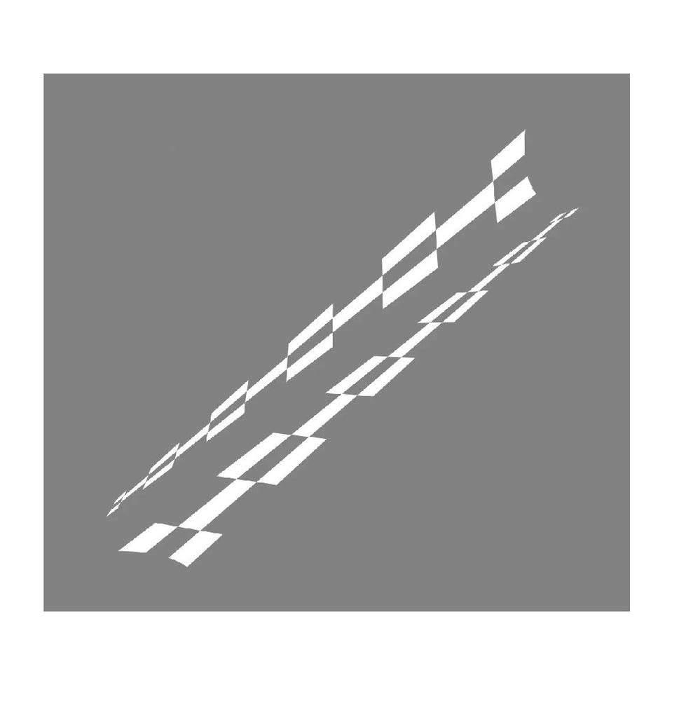Auto Accessory Car Vinyl Side Stripes Stickers PVC Decals Tuning Accessories(Glossy White)