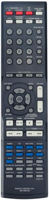 Replacement Remote Control Replace for TV/Audio/Projector RC-R0733 for Kemwood AV Receiver KRF-V7300D KRF-V8300D KRF-V9300D