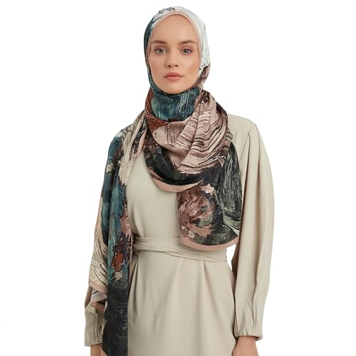 KARACA Muslim Hijab Scarf for Women | Patterned and Shiny Head Scarf 27