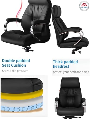 Image of S-90 PRO Black Iran Arms /Luxury Comfort of Torshan Mechanism Victory Ergonomic Leatherette Executive High Back Revolving Desk Office Chair