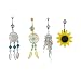 yueton Pack of 4 Popular Stainless Steel Curved Barbell Navel Belly Ring Button Bar Body Piercing Jewelry