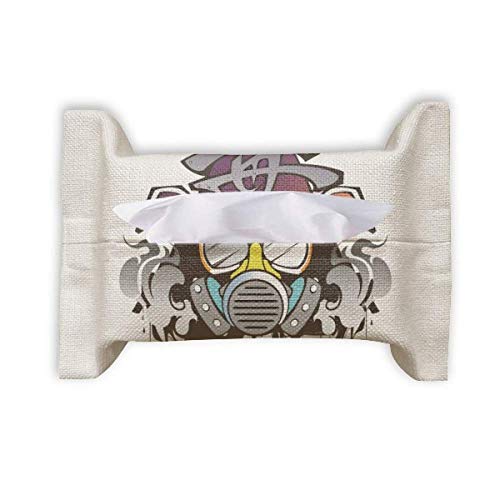 Serviette en papier motif masque à gaz japonais absorbante multicolore