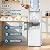 ADVWIN 3 in 1 Water Cooler Dispenser with Ice Maker, Hot and Cold Water Dispenser for Home Office, 33lbs/24H, Top Loading 3 or 5 Gallon, Child Lock, Bullet Ice, White