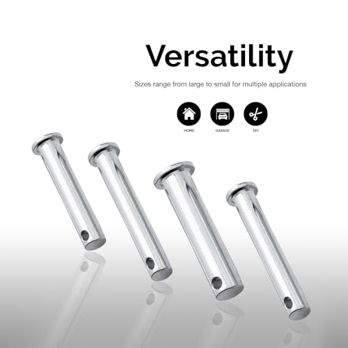 image for NEIKO 50414A 60 Piece Clevis Pins Assortment Kit, Zinc Construction 3/