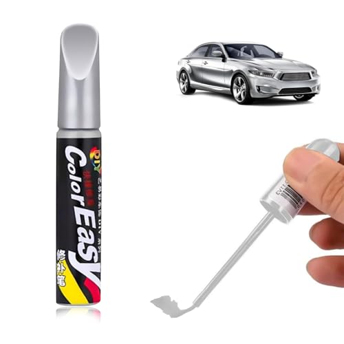 MagiSel Stylo Retouche Peinture Voiture - Réparation Rayures, Peinture de Voiture, 1 Pièces, Argent