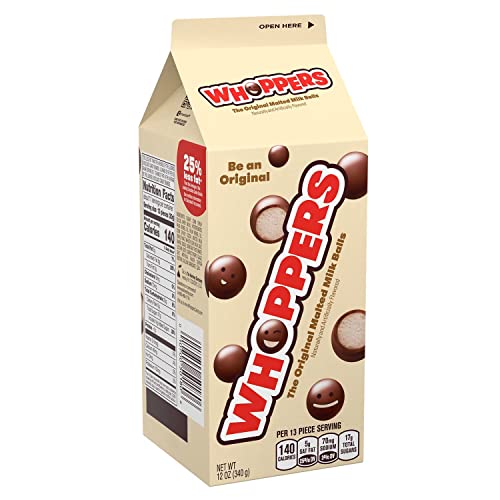Nosh Pack Whoppers Malted Milk Chocolate Candy Balls, Dark Chocolate, Malted Milk Balls, Chocolate Bulk Candy Gifts, Original Malted Sweet Crispy Chocolate 12 Ounce Chocolate Pack Mints (2 Pack) #TOP1