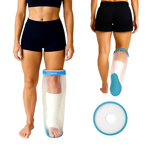 100% Waterproof Adult Cast Covers for Shower Leg, Resuable 28
