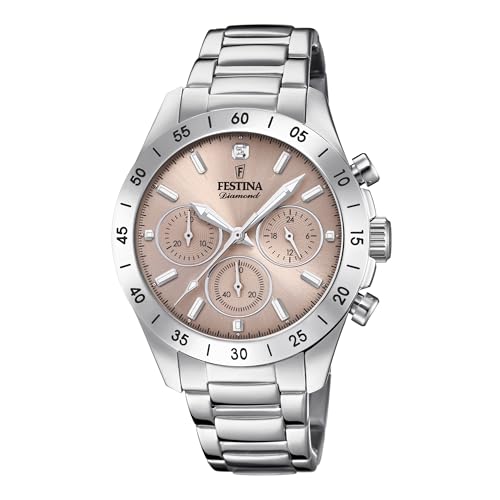 Festina Orologio Cronografo Quarzo Donna con Cinturino in Acciaio Inox F20397/3