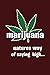 Marijuana Natures Way Of Say High: Funny Cannabis Weed Gift ~ Lined Notebook ~ Journal