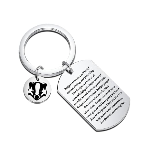 OKEYCH Honey Badger Lovers Gift Honey Badger Keychain Who Loves
