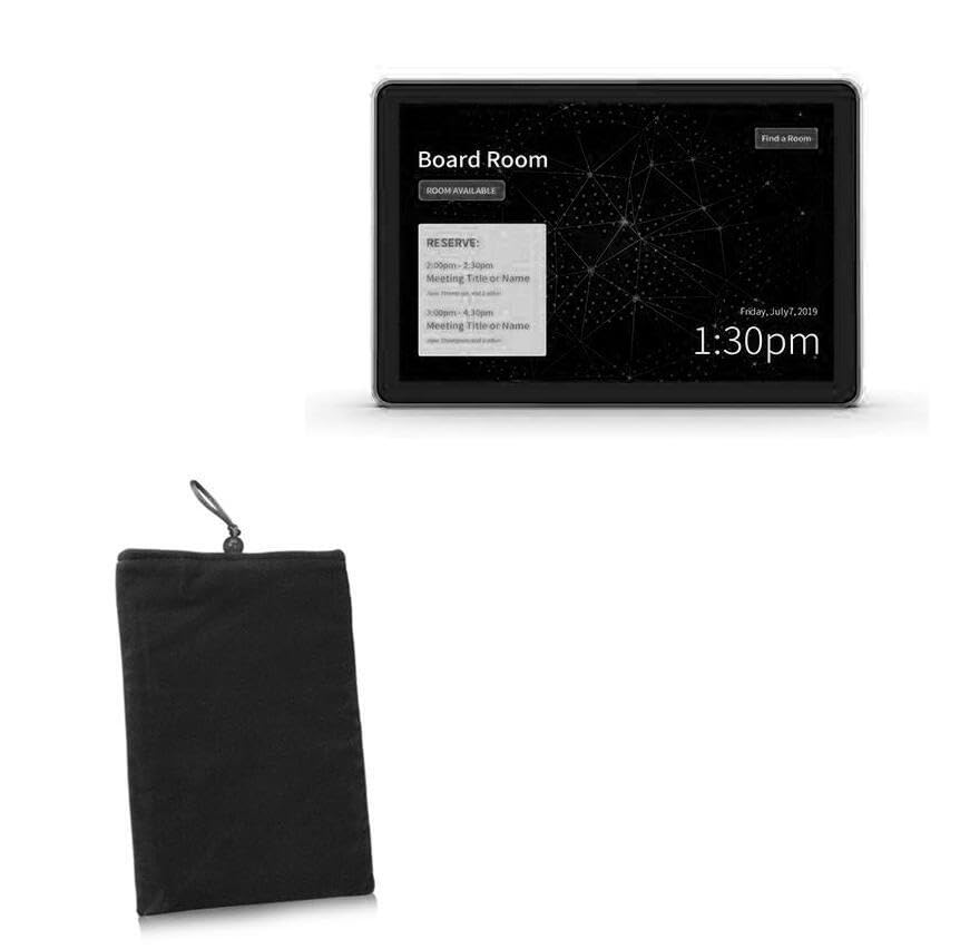 BoxWave Case Compatible with Geekland GK-TW7-TA (7 in) - Velvet Pouch, Soft Velour Fabric Bag Sleeve with Drawstring - Jet Black