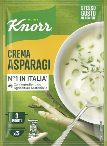 Knorr Crema Asparagi, Piatti Pronti Knorr con Verdure da Agricoltura Sostenibile, Senza Coloranti, Senza Conservanti, Vegetariano, 91 G