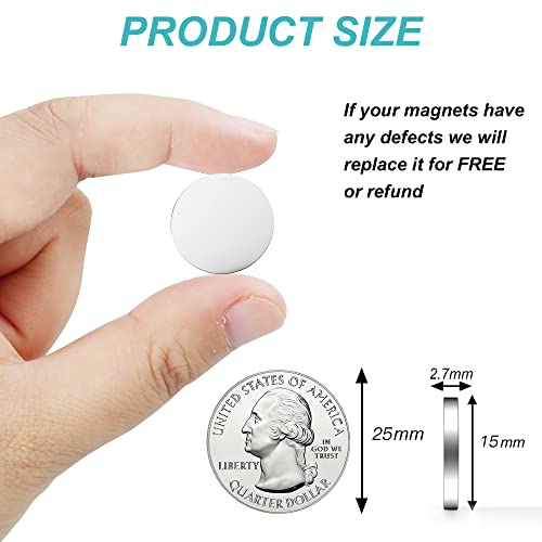 Homcosy Strong Neodymium Magnets, 30 Pack Powerful Permanent Rare Earth Magnets For Fridge, Diy, Scientific, Craft And Office Magnets (15X2.7Mm) #TOP6