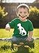 Tstars St Patrick's Day Dinosaur Shirt - Irish Shamrock Clover Infant & Toddler Kids Tee for Boys Girls 5T Green
