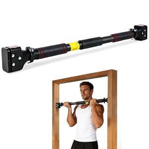 leikefitness Pull-Up Bar For Door Frame Chin Up Bar Upper Body Workout – Indoor Portable Training Pull-Up Bars – Adjustable 27.5″- 39″ Width Locking Mechanism