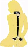 BDSM Bondage Kit Adult Restraints Sex Toys, Neck to Wrist Adjustable Bondage Gear & Accessories, Behind Back Handcuffs Collar with Blindfold Bed Straps Restraints Sex Ropes for Couples Sweater OW-L2