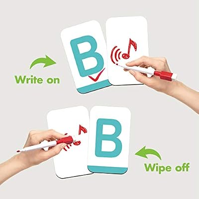 Magnetic Alphabet ABC Flash Cards with Large Uppercase and Lowercase Letters 5.5 x 3.5 (54 PCs)