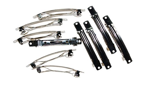 ERRO Spangen 8cm, 10er Set, Haarspangen, Haarclips als praktische Geschenkidee zum Basteln, Patentspange, Metallspange, Metallclip, Haarclip