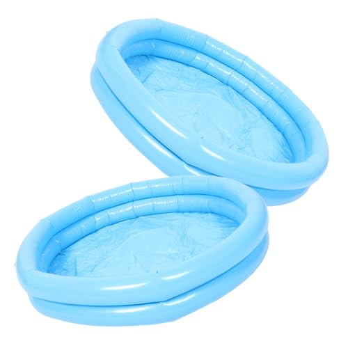 WRITWAA 2pairs Inflatable Footbath Portable Foot Spa Bath Basin Foldable Soaking Tub for Spa Supplies Wash Feet at Beach Pump Set Random Color