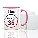 11oz Sublimation Blank Ceramic Coffee Mugs Case of 36 Ideal for Crafts and Printing 11oz Sublimation Ceramic Blank Coffee Cups (Light Pink, Pack of 36)
