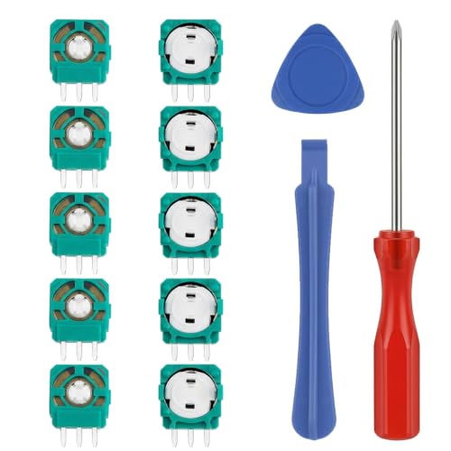 10 Pièces Potentiomètre de Module Analogique 2.3K Ohm pour Manette PS5 DualSense, Capteur de Joystick 3D de Remplacement avec Kit d'Outils de Réparation pour Résoudre la Dérive – vue 7