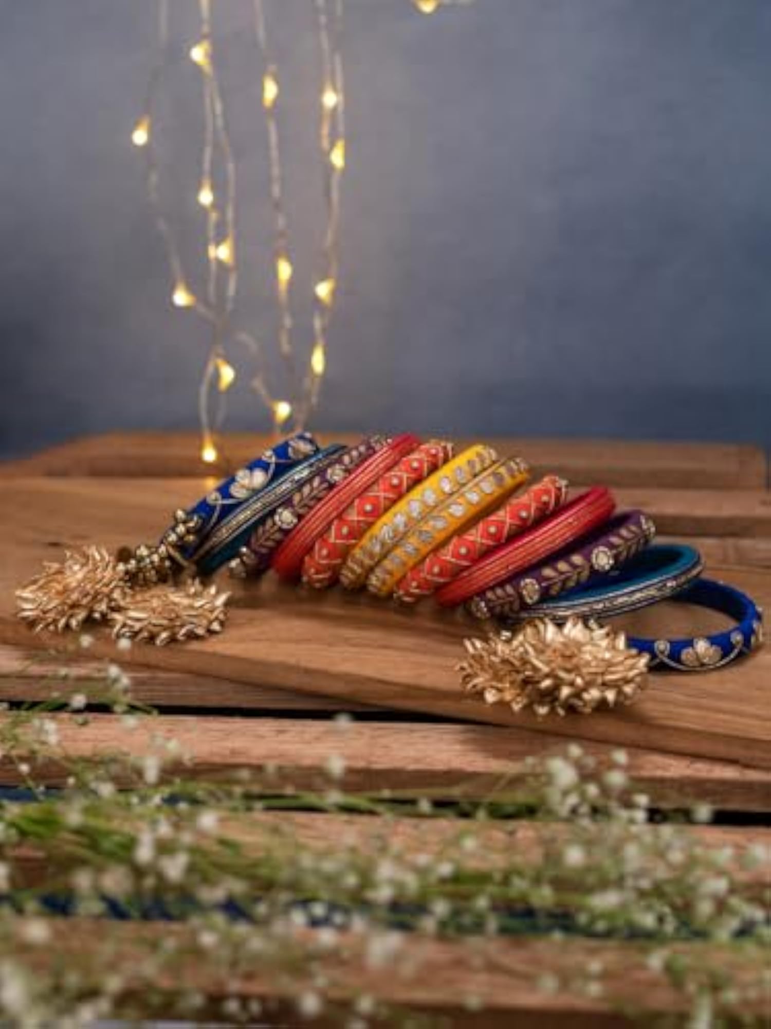 Women's Handcrafted Cotton Thread Bangle Set, 11 Bangles