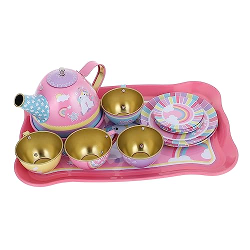ZUNOXAZ 1 Set Tè Unicorno per Simulazione per Feste Compleanno Include Teiera e Tazze Colorate