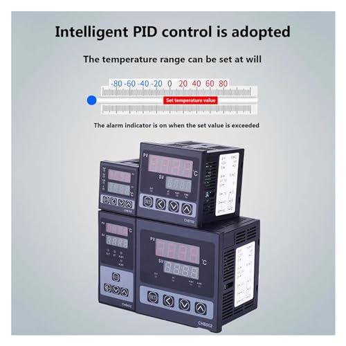 Controlador PID CHB902 con salida de relé AC250V y pantalla LCD 5