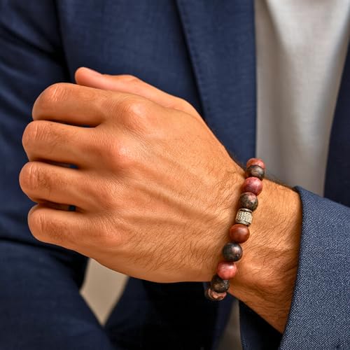 Image of THE MEN THING Natural Stone Bracelets - Adjustable Beaded Wristwear for Men & Boys (Multi-Design Collection)