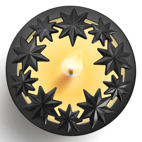 Hion - Illuma Lid Candle Kerzedeckel Aufsatz,Mehrere Stile,Candle Matrix Brushed Zubehör Lampenschirm Schirm Topper Metall Weihnachten,Helfen Sie Der Kerze Gleichmäßig Zu Schmelzen