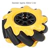 Omnidirectional Wheels, Mecanum Wheels for Agile Smart Car Smart Robot Car Parts Accessories Mecanum Wheel Directional DIY Toy Components 60Mm (Two Pairs)