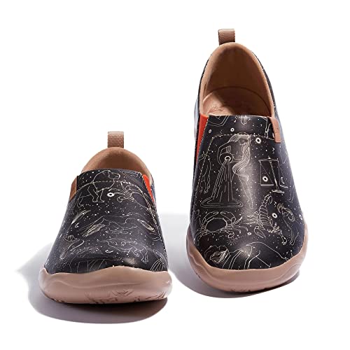 Uin Men's Walking Travel Shoes Slip On Microfiber Leather Casual Loafers Lightweight Comfort Fashion Sneaker Stargaze (9.5) #TOP3