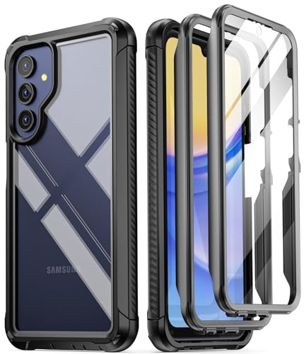 Coque Samsung A15 5G intégrale premium noire transparente haute résistance Poetic