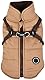 Puppia Hochwertiger Hundemantel für kleine Hunde und mittelgroße Hunde - wasserdicht und mit Fleece gefüttert für angenehme Wärme - Hundemantel mit Geschirr, Beige, XL